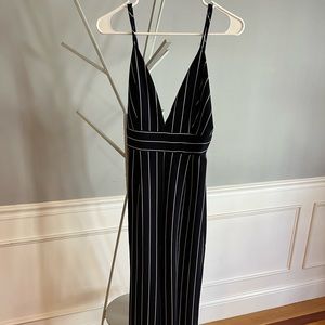 Navy blue stripped pantsuit